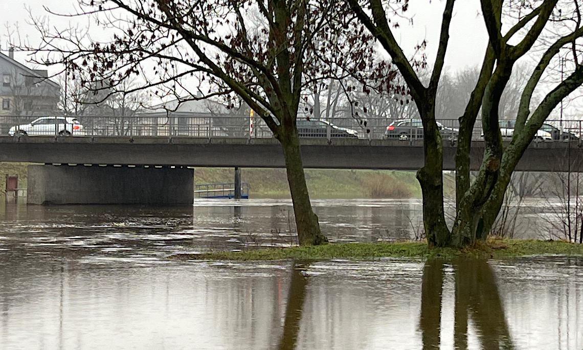 Hochwasserlage im mittleren Emsland