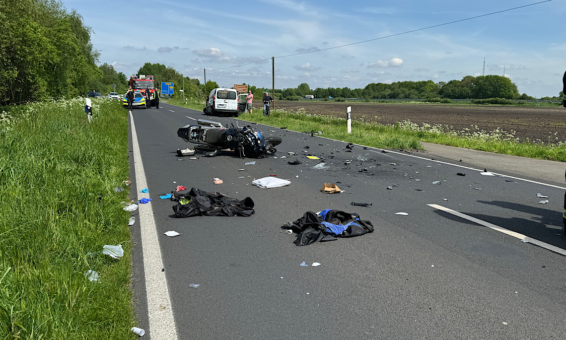 Geeste – Schwerer Motorradunfall auf Süd-Nord-Straße