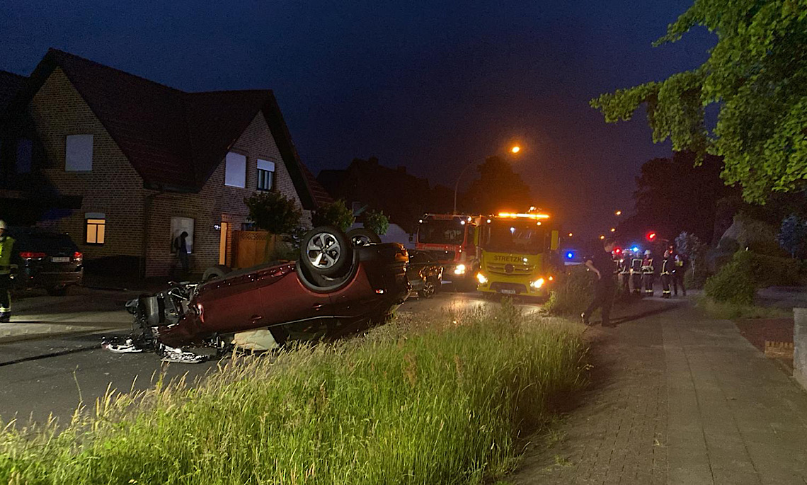 Meppen – 66-Jährige überschlägt sich in 30er Zone