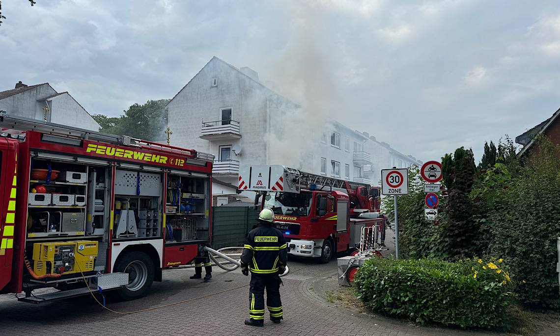 Lingen – Feuer in Mehrfamilienhaus