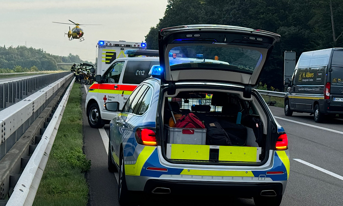 Haren – Schwangere Frau verunglückt auf A31