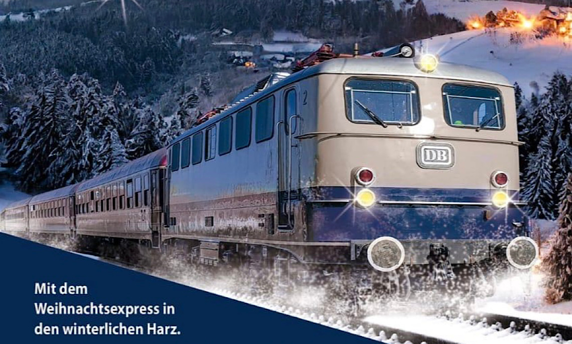 Mit dem Weihnachtsexpress am 07. Dezember 2024 in den Harz