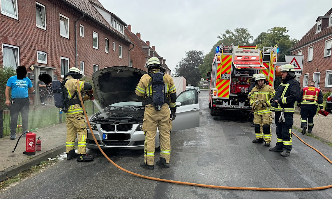 Meppen – Brand in Motorraum von BMW