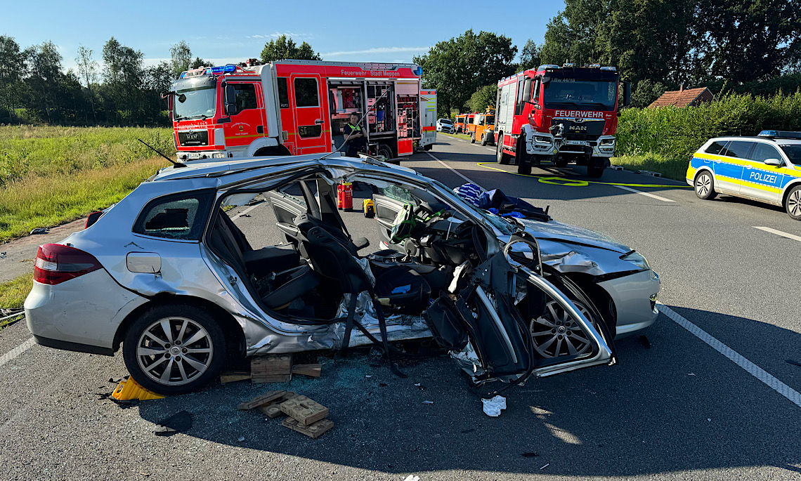 Meppen – Mehrere Verletzte nach Wendemanöver auf B70