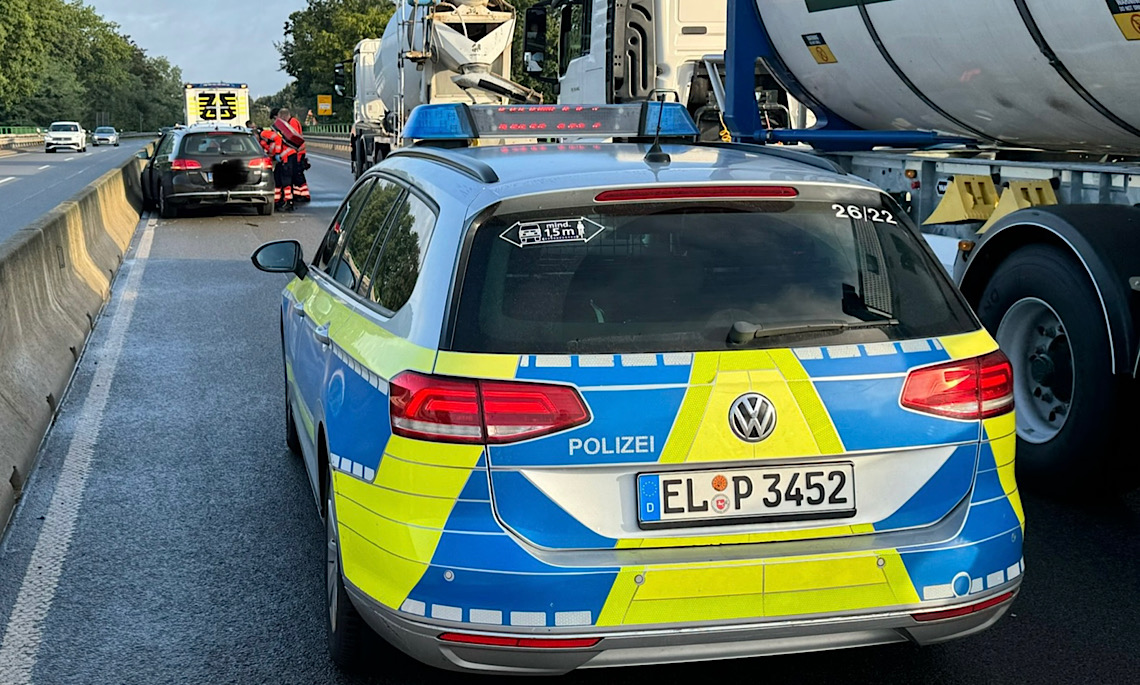 Meppen – Kollision bei Fahrspurwechsel auf B70