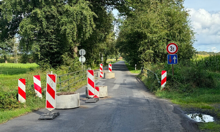 Geeste – Brücke Gusbergstraße – Traglast von 12 t auf 3 t herabgesetzt