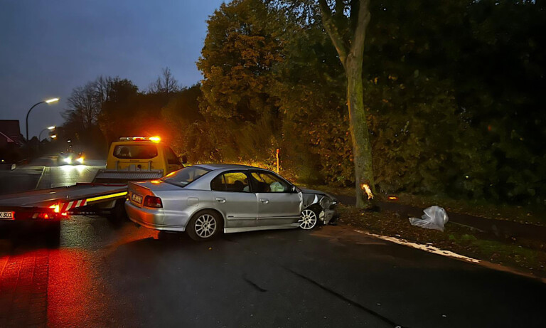 Lingen – Auto prallt auf Biener Straße gegen Baum