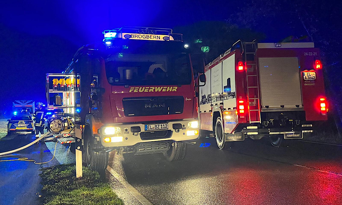 Clusorth-Bramhar – 200.000 Euro Schaden nach Feuer in Lagerhalle