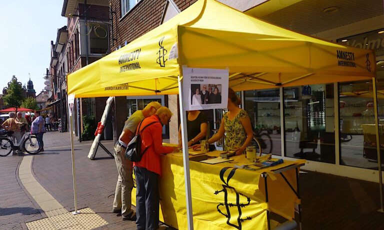 Meppen – Amnesty International sammelt Unterschriften für Freilassung von Sharifeh Mohammadi