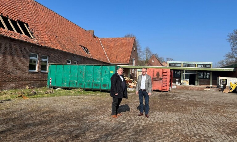 Fortschritte beim Neubau des Dorfgemeinschaftshauses in Rütenbrock